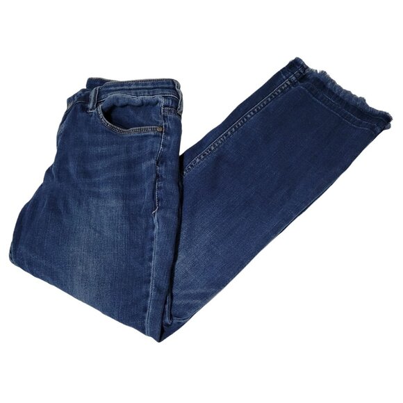 Pilcro and the Letterpress Script Jeans Womens Size 26 Low Rise Dark Wash Denim - Picture 1 of 7